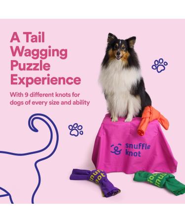 SnuffleKnot Original - Interactive Snuffle Toy for Dogs | Enrichment Puzzle Mat for Dog Games | Boredom Relief & Birthday Gift (Pink) - Buy Online on GoSupps.com