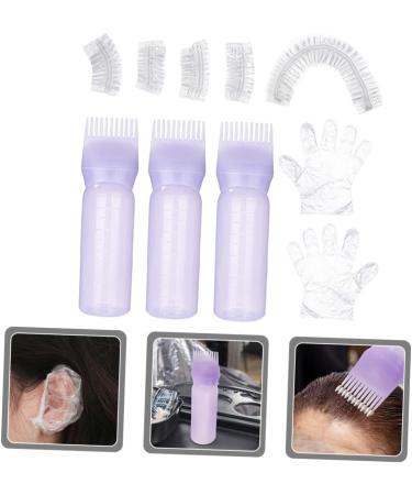 Mikinona 1 Set Hair Dye Bottle with Comb Hair Applicator Tool Hair Dye Tools Salon Hair Empty Lip Gloss Tubes Hair Coloring Kit Hair Coloring Tools Kit DIY Hair Dye Kit Plastic Purple 6.9x4.8cm Purple - Buy Online on GoSupps.com