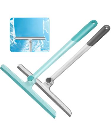 Shower Squeegee for Shower Doors, Shower Squeegee for Glass Doors, Bathroom, Mirrors, Windows Cars and Tile Walls, Silicone Handle Shower Squeegee 12 Inch (Grey+Green,2Pack) Gray+green - Buy Online on GoSupps.com