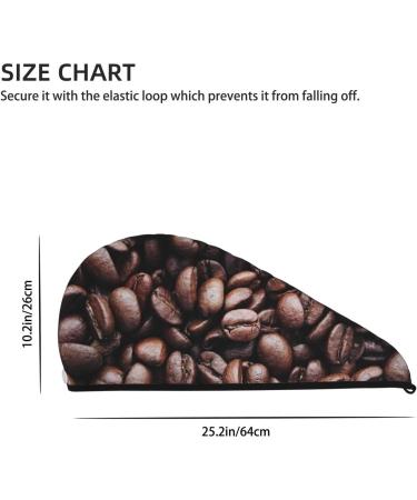 Super Absorbent Coffee Bean Microfiber Hair Towel Wrap for Women | Quick Dry Coral Velvet Hair Cap for Long Curly Thick Hair - Buy Online on GoSupps.com