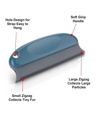 Cobee Pet Hair Remover Brush - Best Cat & Dog Hair Remover for Carpet Couch Clothing & Car - Dark Blue - Buy Online on GoSupps.com