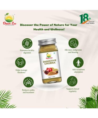 Dawn Lee Digestive Churan- Churna- Promotes Healthy Digestion- Reduces Acidity- Helps in Nutrient Absorption- Supports Boqel Regularity- Indian Traditional Natural Digestive Churan Powder- 50 Gram - Buy Online on GoSupps.com