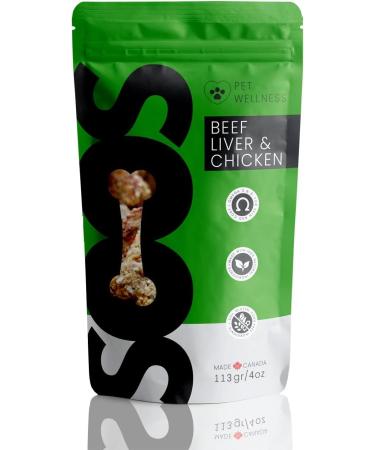 Soos Beef Liver and Chicken Treats for Dog and Cat - 113gr / 4oz