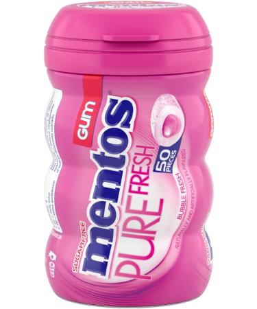 Mentos Pure Fresh - Bubble Fresh Flavour - Pack of 6 bottles (300 pieces) - Sugar-free Gum Bubble Fresh 300 count (Pack of 1) - Buy Online on GoSupps.com