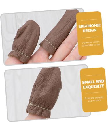 5 Pairs Leather Thimbles - Finger Protectors DIY Sewing Cots Cowhide Thumb Guards for Safe Stitching - Buy Online on GoSupps.com