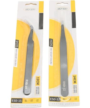 Premium Stainless Steel Tweezers Set - 4 Precision Polishing Antistatic Tweezers for Beauty & Personal Care - Buy Online on GoSupps.com