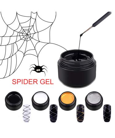 Good01 Spider Painted UV Varnish - Creative Elastic Nail Wire Painting Gel for DIY Nail Art | Black | International Shipping - Buy Online on GoSupps.com