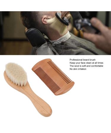 Baby Hairbrush Set with Goat Bristles | Newborn Hairbrush for Lacteal Scab Prevention | Double Sided Comb | Wooden | Ideal Gift - Buy Online on GoSupps.com
