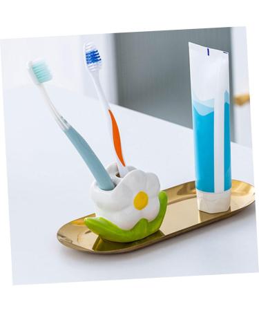 FRCOLOR Tooth Brush Pencil Holder Pen Holder Toothbrushes Toothbrush Holder for Bathroom Ceramic Toothbrush Holder Bathroom Toothbrush Holder Container Ceramics Storage White Child - Buy Online on GoSupps.com