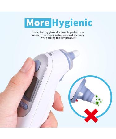 200 Counts CEI Disposable Ear Thermometer Covers for All Braun Models - Lens Filters Refill Caps for Braun Thermometer - Buy Online on GoSupps.com