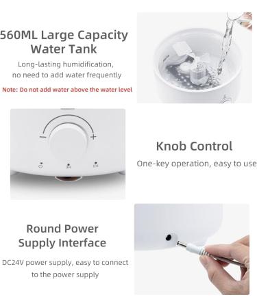 Buy McBazel Volcano Aroma Diffuser - 560ml with Timer Light Change & Remote Control | EU Connector - White/Crack - Buy Online on GoSupps.com