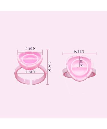 100 PCS Adhesive Holder Ring Cups for Eyelash Extensions - Pink Fanning Cups - Disposable Glue Rings - Essential Eyelash Extension Accessories - Buy Online on GoSupps.com
