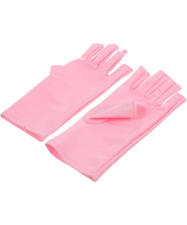 minkissy 2 Pairs Nail Gloves UV Gloves UV Protection Gloves for Nail Gel Manicure Gloves Sun Gloves UV Shield Gloves UV Shield Mittens Nail Art Supplies Moisturizing Spandex Pink Apparel - Buy Online on GoSupps.com