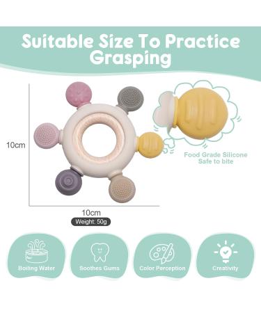 Personalized Pacifier Clip with Name Embroidery - 2 Pack for Girls and Boys, Universally Fit All Pacifiers - Baby Gift Set with Rudder Teething Toy - Buy Online on GoSupps.com