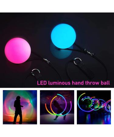 Jooheli LED Poi Balls - 2 Improved Rainbow Strobe Juggling Balls for Beginners & Professionals | Ideal for Dance & Performance - Buy Online on GoSupps.com