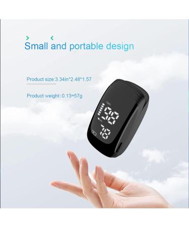 Rechargeable Fingertip Pulse Oximeter - Accurate Blood Oxygen Saturation Monitor (Black) - Fast SpO2 Readings - International Shipping Available - Buy Online on GoSupps.com