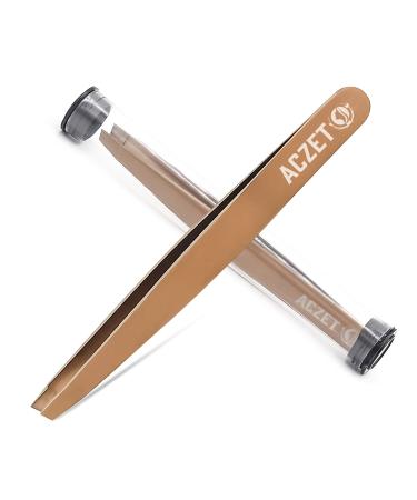 Eyebrow Tweezers Professional Titanium Precision Tweezers for Eyebrow Plucking Ingrown Hair Remover (Rose Gold) Rose Gold