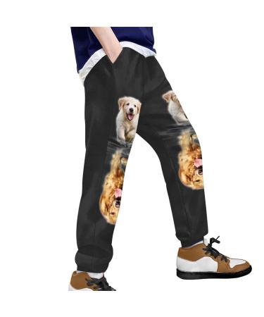 Showudesigns Sweatpants for Boys Girls 4-14 Years Casual Active Pants 6-7 Years Dog