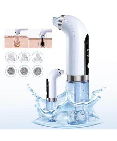 Pahajim Blackhead Remover Pore Vacuum - Electric Blackhead Vacuum Cleaner Blackhead Extractor Tool Device Comedo Removal Suction Beauty Device (White)