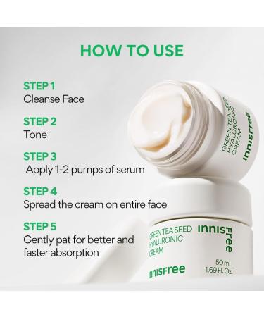 innisfree Green Tea Seed Hyaluronic Cream - Buy Online on GoSupps.com