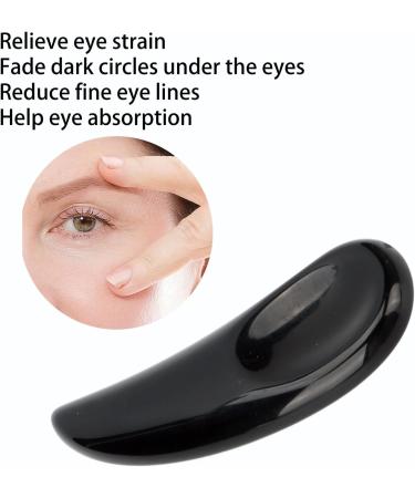 Mini Makeup Mask Spatula Curved Cosmetic Spatula Scoop Mini Gua Sha Jadestone Curved Makeup Eye Cream Cosmetic Spatula (Black) - Buy Online on GoSupps.com