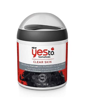 Yes To Tomatoes Detoxifying Charcoal DIY Powder-To-Clay Mask - 1oz | Detox & Clean Skin for All Skin Types | International Shipping Available - Buy Online on GoSupps.com