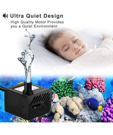 PULACO 50GPH Mini Submersible Water Pump - Ideal for Aquariums, Fish Tanks, Ponds, Fountains, and Hydroponics - Buy Online on GoSupps.com