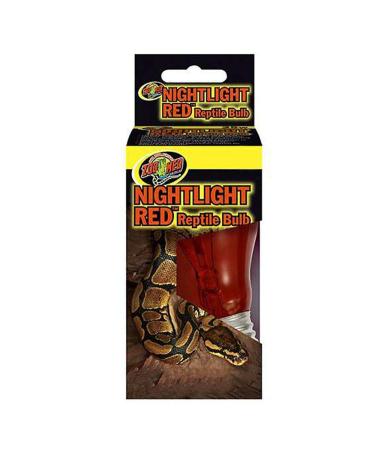 Zoo Med NR-40 Nightlight Reptile Bulb 60 Watt Red