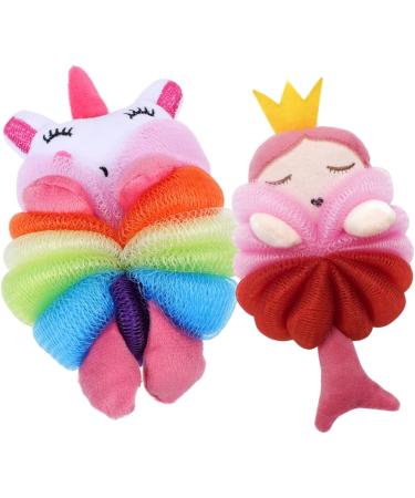 Beaupretty 4 pcs Children's Bath Balls & Sponges | Soft Exfoliating Shower Scrubs & Washcloths | Cute Baby Bath Accessories - Buy Online on GoSupps.com