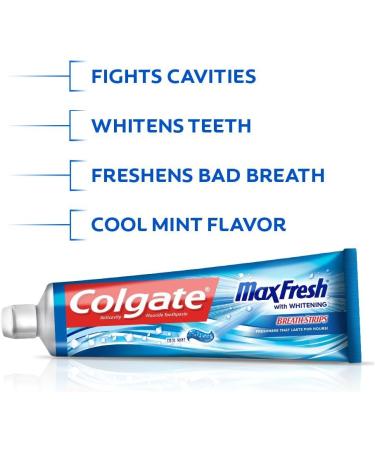 Colgate MaxFresh Cool Mint Gel Toothpaste - Fluoride Whitening Formula with Enamel Protection for a Fresh Clean Smile - Dentifrice for Daily Oral Care 150ml 3 pack - Buy Online on GoSupps.com