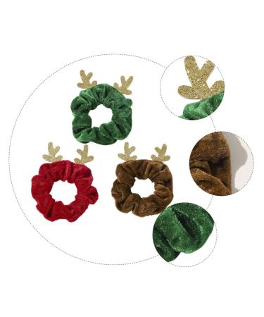 minkissy Christmas Hair Rope Ponytail Holder Xmas Hair Scrunchies Elk Hair Scrunchies Hair Ropes Bobbles Hair Ponytail Decorative Rubber Band Hair Tie Holder Fabric The Bubble Miss