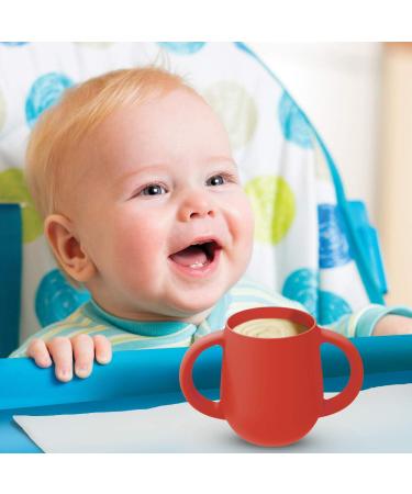 Silicone Training Cup for Infants & Toddlers - Heat Resistant | Blue Two-Handled Open Cup | Safe & Easy Independent Drinking Skills Development - Buy Online on GoSupps.com