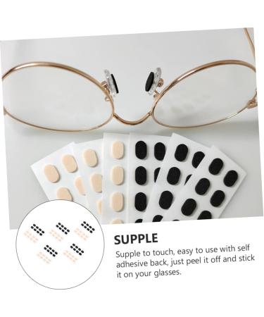 Healeeved 60 Leaf Sponge Nose Pads for Glasses | Self-Adhesive Anti-Nose Stickers | Soft Rubber Repair Set in 3 Colors | 1x0.8x0.15cm - Buy Online on GoSupps.com