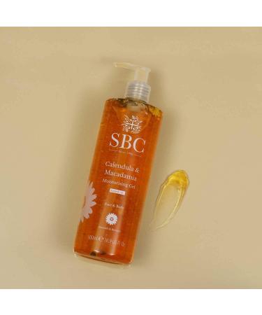 SBC Skincare Calendula & Macadamia Moisturising Gel - 500ml | Lightweight Face And Body Moisturiser For Dry Or Irritated Skin | Moisturising Body Lotion | Vegan Friendly - Buy Online on GoSupps.com