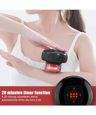 Electronic Cupping Therapy Device - Intelligent Electric Cupping & Gua Sha Massager for Pain Relief | 6-File Black - Buy Online on GoSupps.com