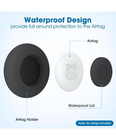 Simplethings Waterproof AirTag Dog Collar - Anti-Loss Silicone Holder for Cats & Dogs - Compatible with Apple AirTag GPS Tracker - Black S-12mm - Buy Online on GoSupps.com
