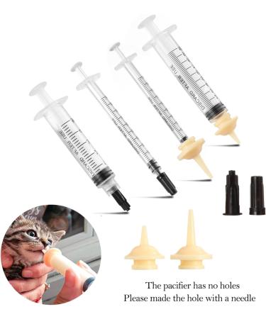 Vibury Mini Pet Feeding Syringes - 12 Silicone Nipples for Puppies Dogs & Cats - Ideal for International Shipping - Buy Online on GoSupps.com