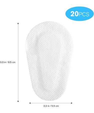 FRCOLOR 20pcs Disposable Eye Pads - Sterile Non-Woven Eye Patch Stickers for Adults & Kids | Soft Self-Adhesive Eye Covers - Buy Online on GoSupps.com