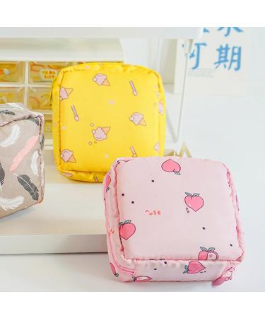 Shop Hislaves Light Menstrual Production Pocket - Large Capacity Tampon Storage Bag with Cartoon Print & Zipper - Ideal for Women - Buy Online on GoSupps.com