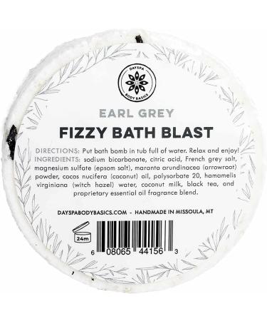Earl Grey All-Natural Fizzy Bath Blast - Vegan Bath Bomb with Pure Essential Oils | Relaxing Hypoallergenic Plant-Derived USA Handmade - Buy Online on GoSupps.com