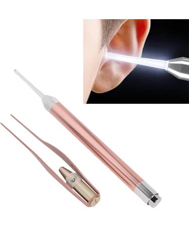 Rose Gold Ear Wax Removal Light Earpick with Storage Box - Gentle Cleaning Tool - Buy Online on GoSupps.com