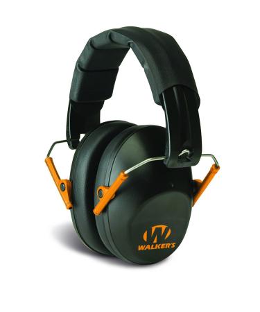 Walker's Unisex Adult's Lightweight Foldable Hearing Protection 22 dB Noise Reduction Pro Low-Profile Earmuffs Orange