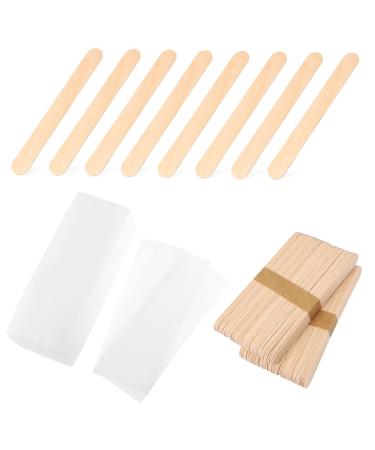 Fomiyes 600 PCS Wax Paper & Wax Strips Set for Eyebrows & Body - Wooden Applicator Sticks Included | Perfect for Women - Buy Online on GoSupps.com