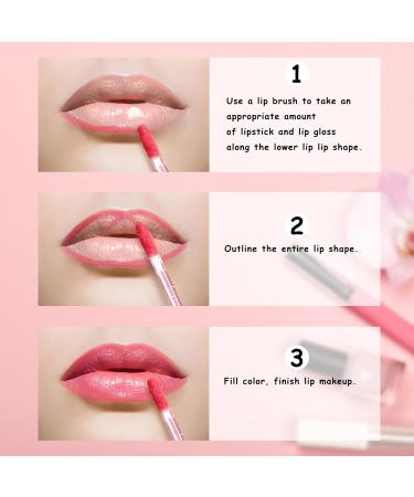 Unaone 100 Pcs Disposable Lip Brushes - Lip Applicator Wands for Lipstick Lip Gloss & Makeup - Perfect Beauty Tool in Pink - Buy Online on GoSupps.com
