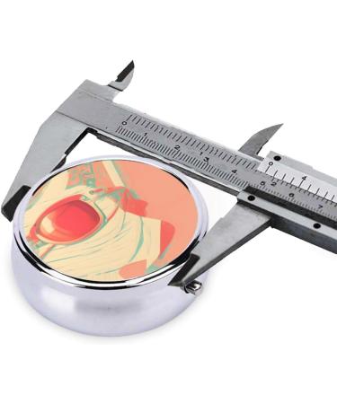 Retro Abstract Shades Round Pill Box - 3 Compartment Portable Travel Organizer for Easy Medication Management - Buy Online on GoSupps.com