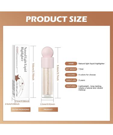 Erinde Liquid Highlighter Makeup Stick - Lightweight and Blendable Face Illuminator in Moonlight Shade - Cruelty-Free Formula for Natural Glossy Finish - Buy Online on GoSupps.com