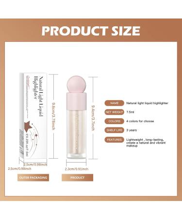 Erinde Liquid Highlighter Makeup Stick - Natural Glossy Finish Lightweight & Blendable Face Illuminator - Cruelty-Free - 2 Pack - Buy Online on GoSupps.com
