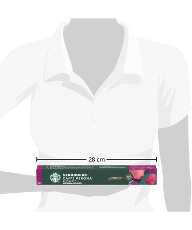 STARBUCKS Caff Verona by Nespresso Dark Roast Coffee Capsules 10 x 10 (100 Capsules) - Buy Online on GoSupps.com