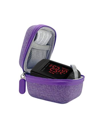Storage Case For Zacurate Pro Series 500DL/500BL/Innovo Deluxe iP900AP/AccuMed CMS-50D1/2024 Innovo iP900BP-B/Children Fingertip Pulse Oximeter Drop-proof Dust-proof (purple)