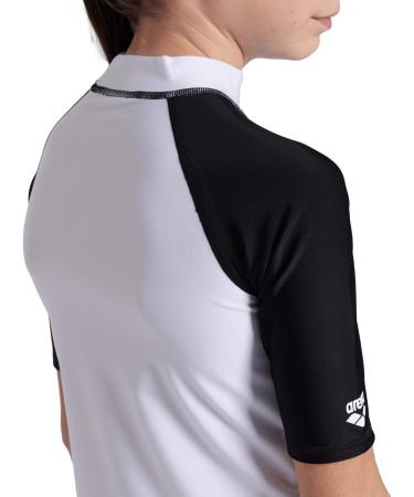 ARENA Boys Unisex Jr Rash Vest S/S Graphic Shirt - White & Black (164) | Best for Kids Swimwear - Fast International Shipping - Buy Online on GoSupps.com